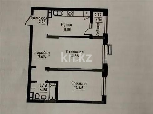 Продажа 2-комнатной квартиры, 61 м² в Астане
