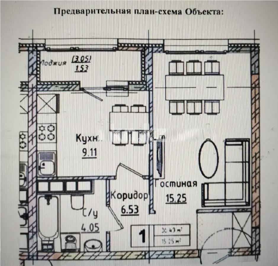 Продажа 1-комнатной квартиры, 36.49 м² в Астане