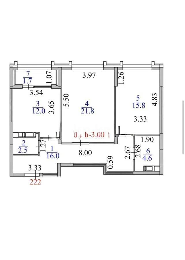 Продажа 2-комнатной квартиры, 74.4 м² в Астане