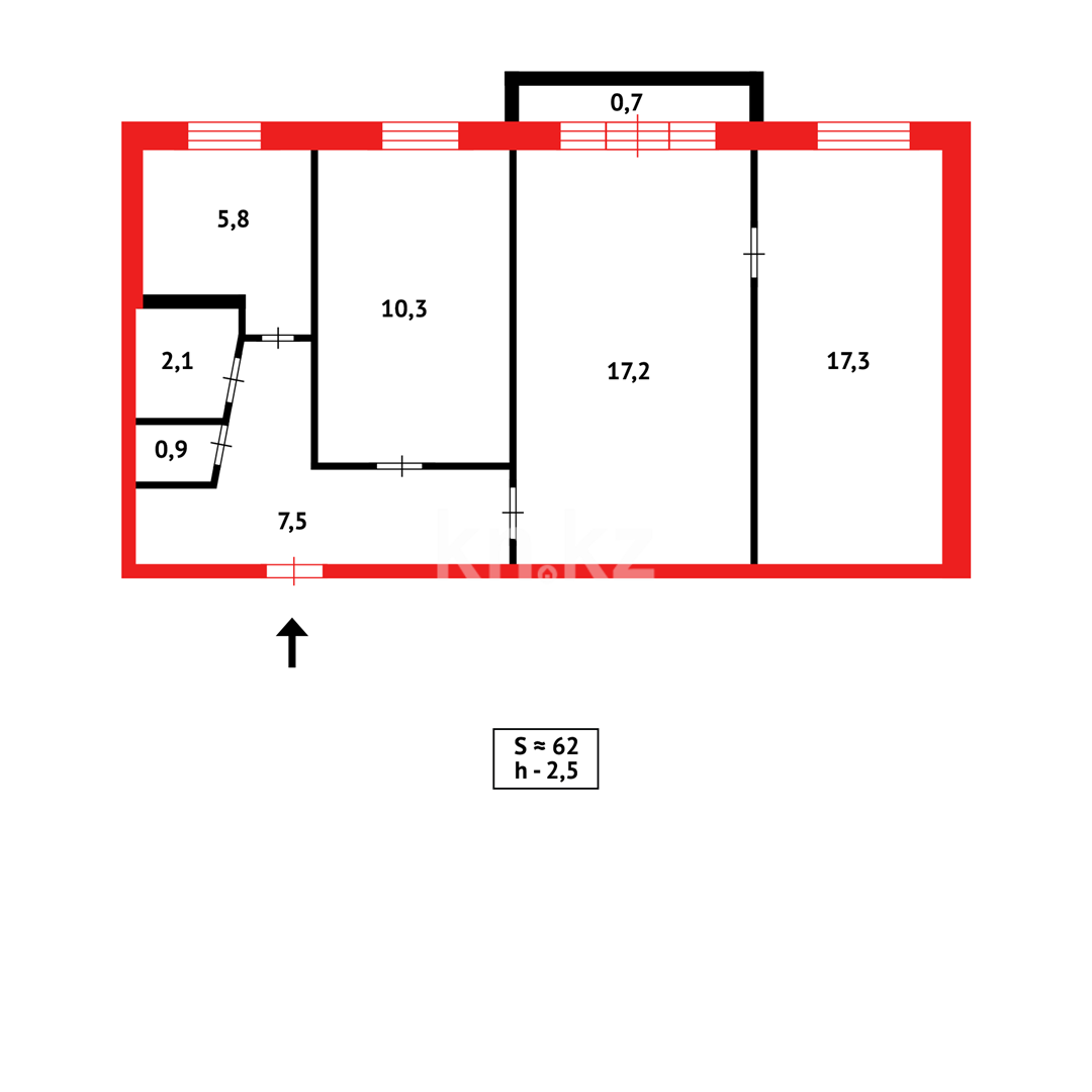 Продажа 3-комнатной квартиры, 62 м² в Караганде - фото 9