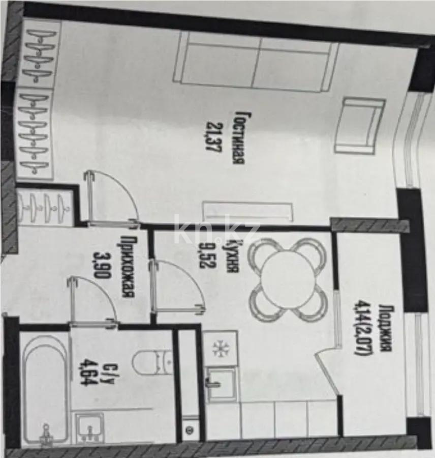 Продажа 1-комнатной квартиры, 42 м² в Астане