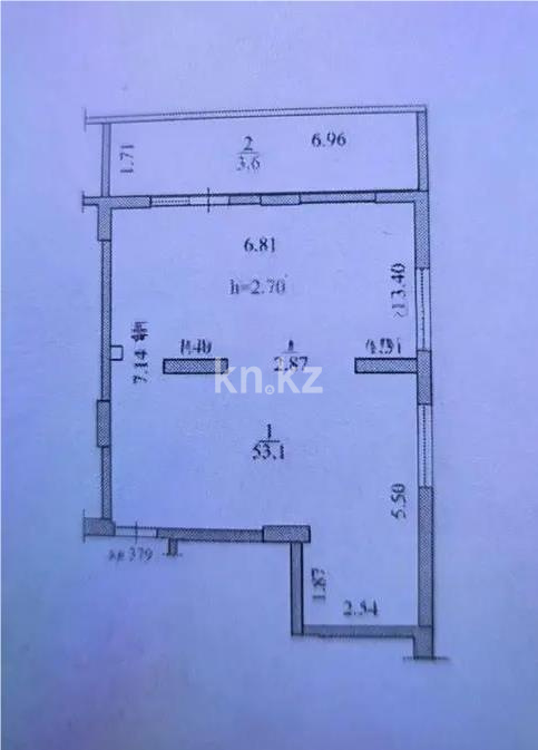 Продажа 2-комнатной квартиры, 57 м² в Алматы