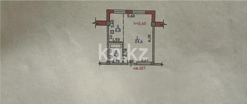 Продажа 1-комнатной квартиры, 35.4 м² в Алматы