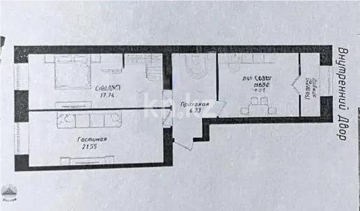 Продажа 2-комнатной квартиры, 72 м² в Астане