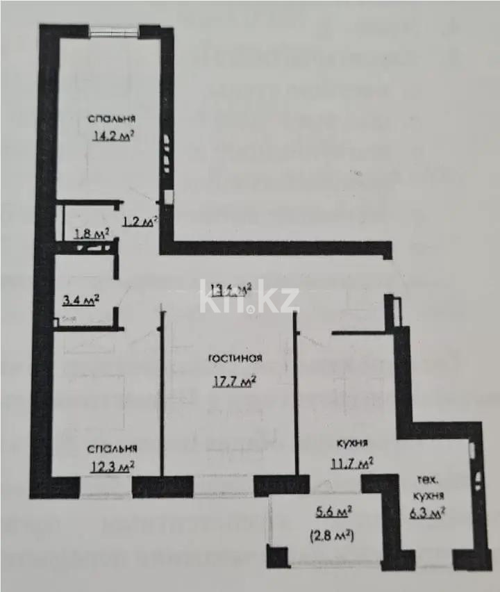 Продажа 3-комнатной квартиры, 88 м² в Караганде - фото 5