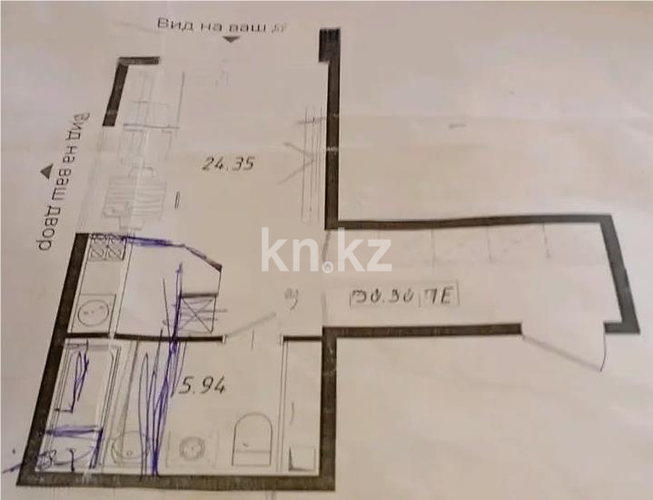 Продажа 1-комнатной квартиры, 30 м², ул. Байтурсынова, дом  16 в Астане