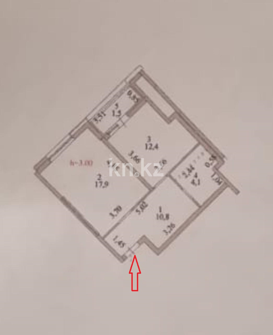 Продажа 1-комнатной квартиры, 47 м², пр. Туран, дом  50/2 - ул. Бухар жырау в Астане - фото 3