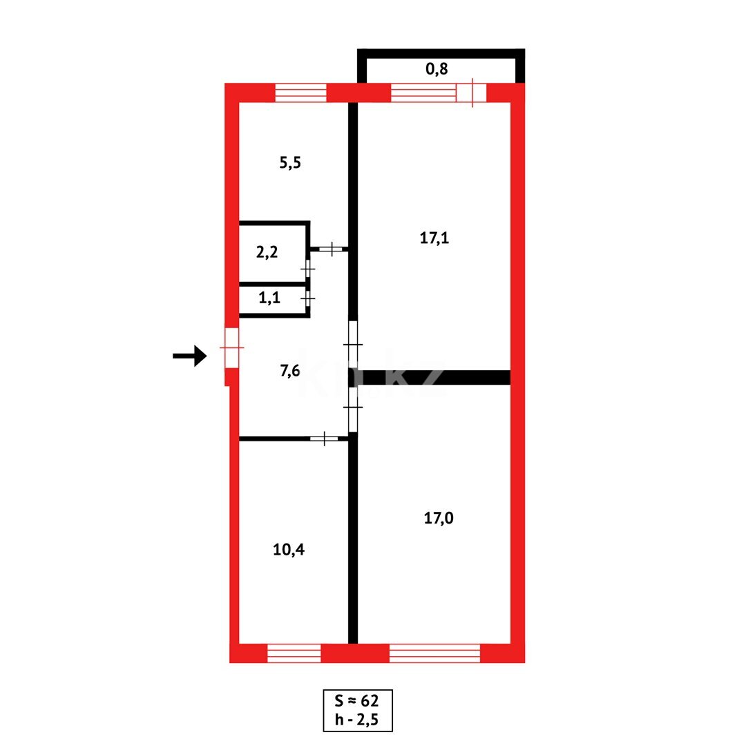 Продажа 3-комнатной квартиры, 63 м² в Абае - фото 7