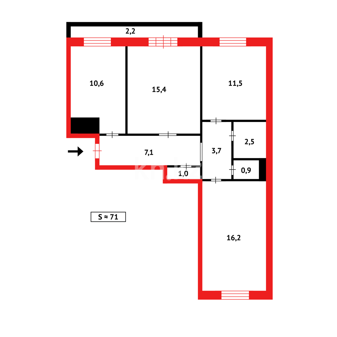 Продажа 3-комнатной квартиры, 70 м² в Темиртау - фото 19