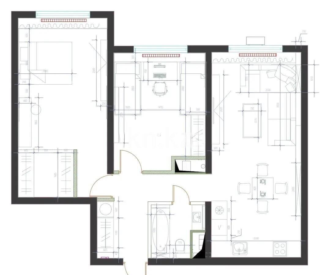 Продажа 3-комнатной квартиры, 77 м² в Алматы