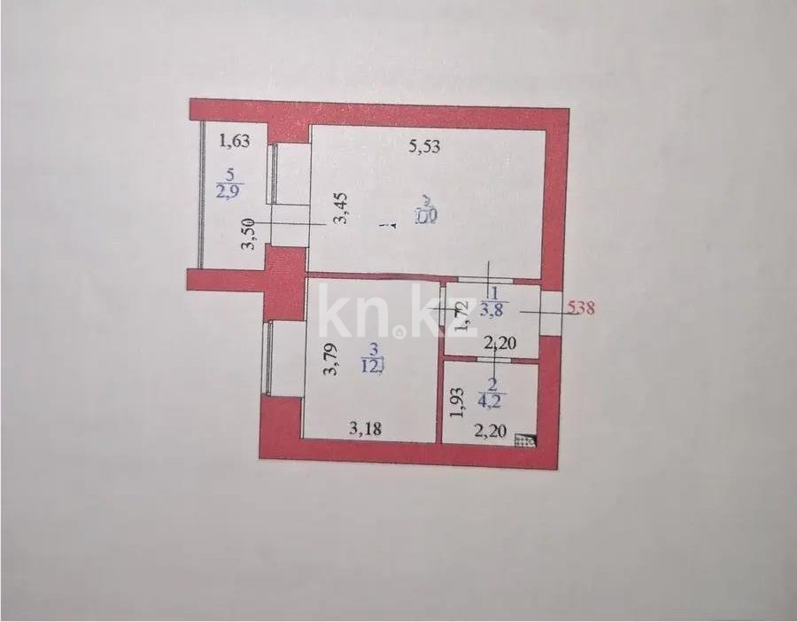 Продажа 1-комнатной квартиры, 41.9 м² в Астане