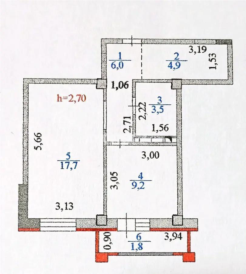 Продажа 2-комнатной квартиры, 43.1 м², ул. Байсеитовой, дом  10 в Астане - фото 5