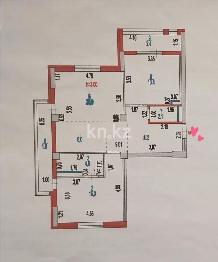 Продажа 3-комнатной квартиры, 78 м² в Астане - фото 6