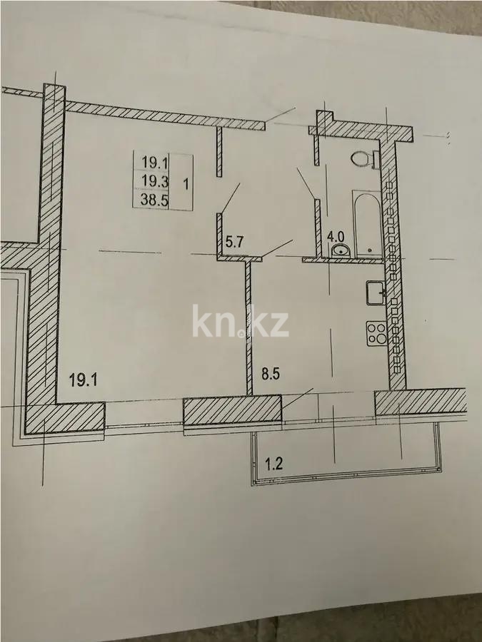 Продажа 1-комнатной квартиры, 38.5 м² в Астане