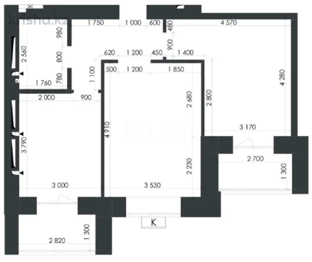 Продажа 2-комнатной квартиры, 62 м², ул. Карбышева, дом  4/3 в Караганде