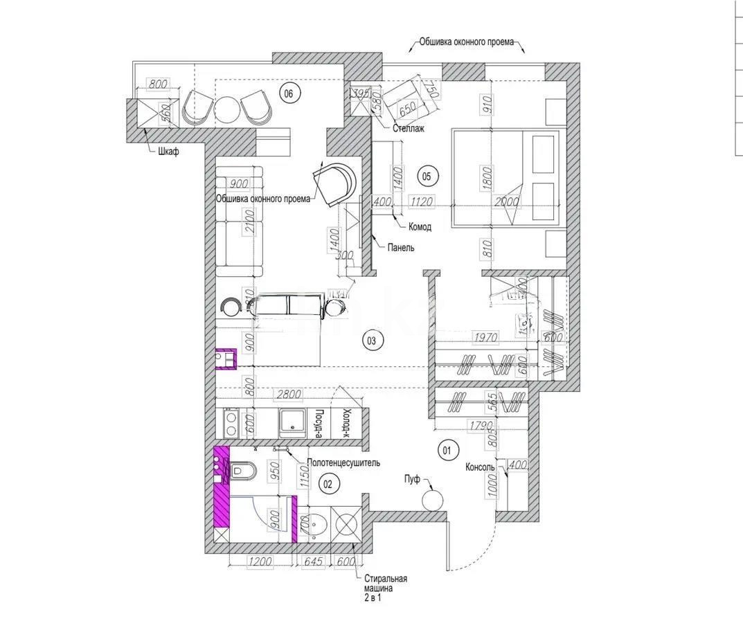 Продажа 1-комнатной квартиры, 56 м² в Астане - фото 4