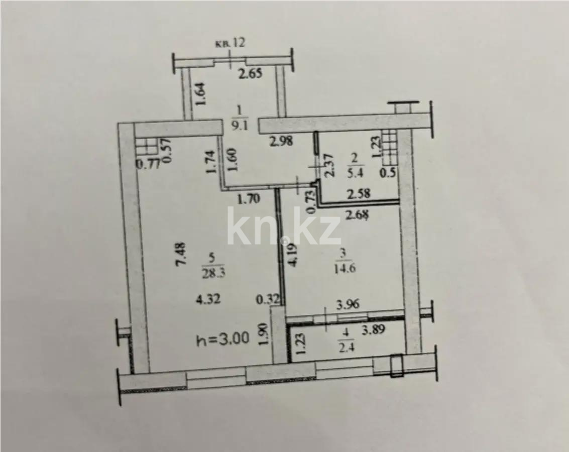 Продажа 2-комнатной квартиры, 60 м² в Алматы