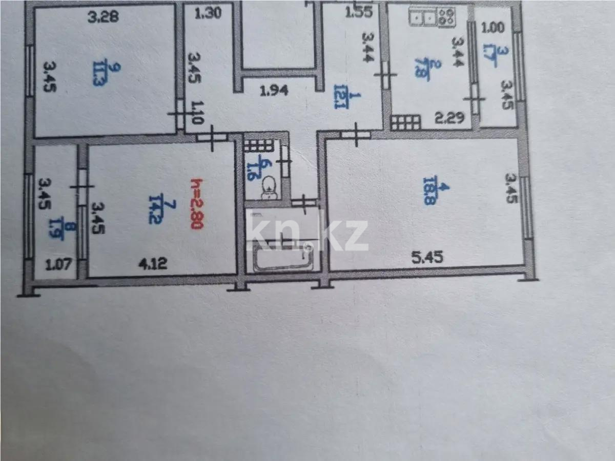 Продажа 3-комнатной квартиры, 73 м² в Алматы