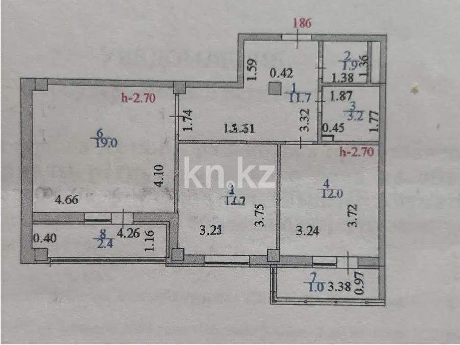 Продажа 2-комнатной квартиры, 63.2 м² в Астане - фото 4