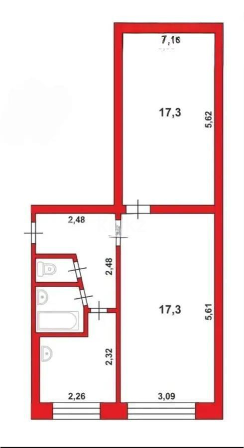Продажа 2-комнатной квартиры, 50 м² в Караганде - фото 7