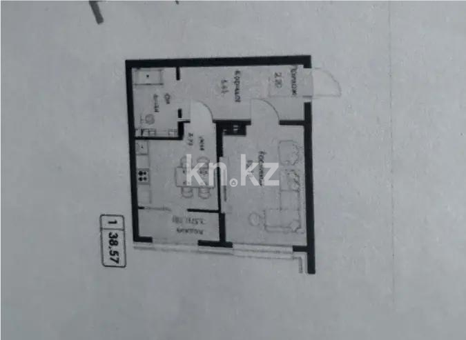 Продажа 1-комнатной квартиры, 38.57 м² в Алматы
