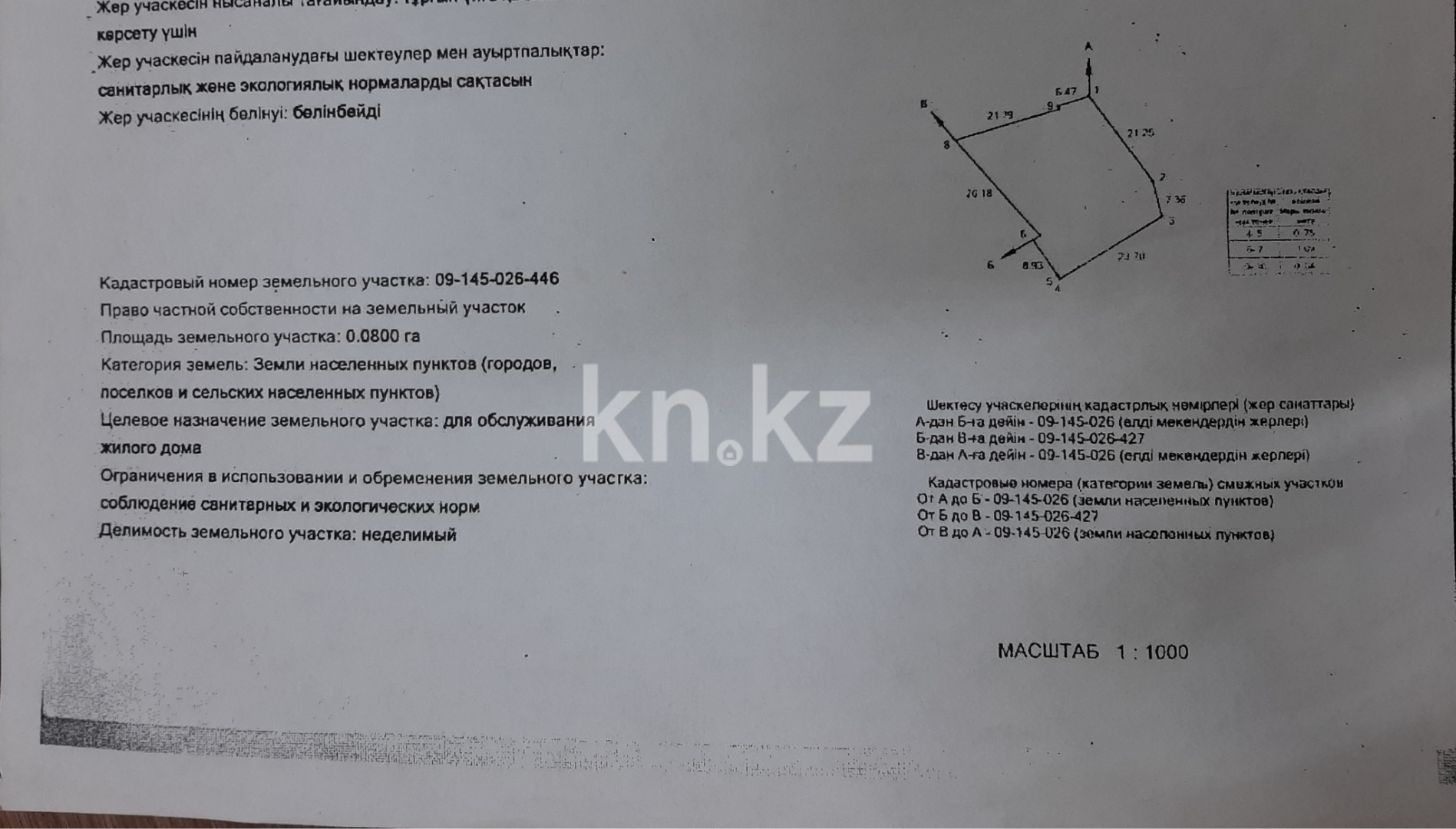 Продажа земельного участка, 8 сот., 91Б квартал в Темиртау