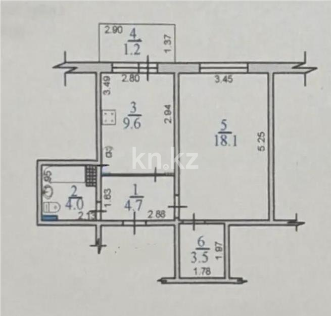 Продажа 1-комнатной квартиры, 41.1 м² в Алматы - фото 4