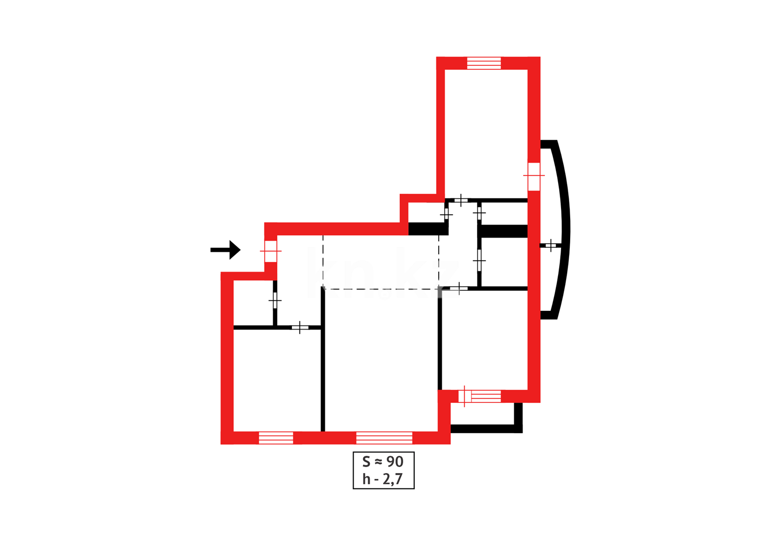 Продажа 3-комнатной квартиры, 90 м² в Астане - фото 23
