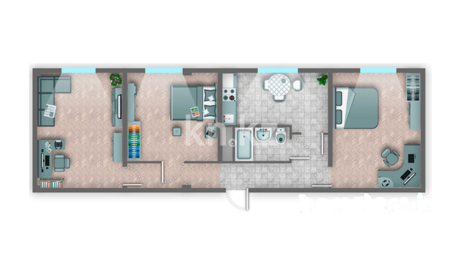 ЖК Eltai, 3-комнатная, цена 31 429 800 ₸, 380 000 ₸&nbsp;/&nbsp;м²