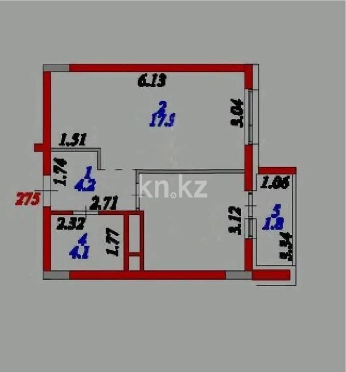 Продажа 1-комнатной квартиры, 38.1 м² в Астане