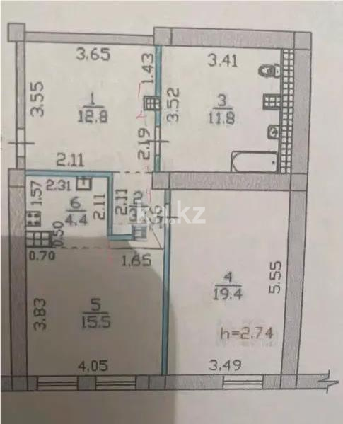 Продажа 1-комнатной квартиры, 67 м² в Алматы - фото 4