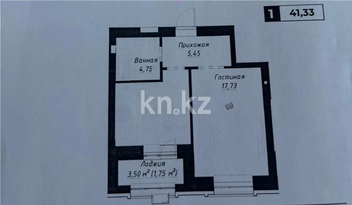 Продажа 2-комнатной квартиры, 41.33 м² в Астане