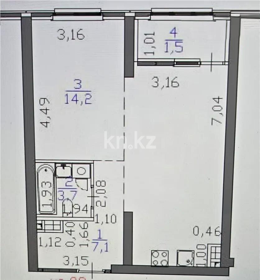 Продажа 2-комнатной квартиры, 48.3 м² в Алматы - фото 2