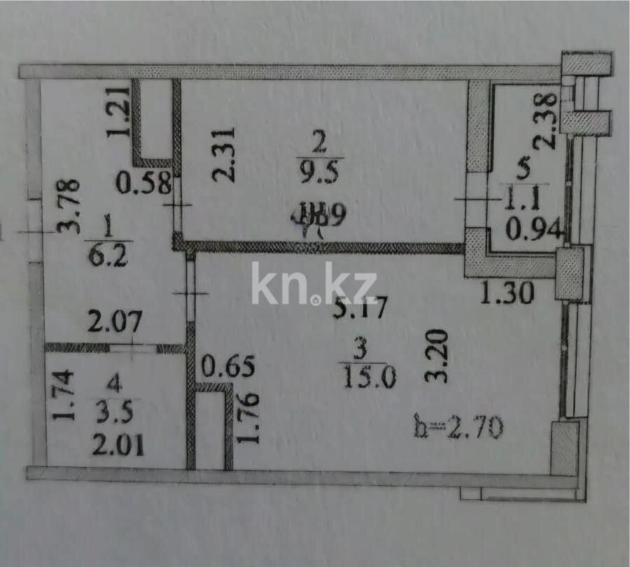 Продажа 1-комнатной квартиры, 36 м² в Астане
