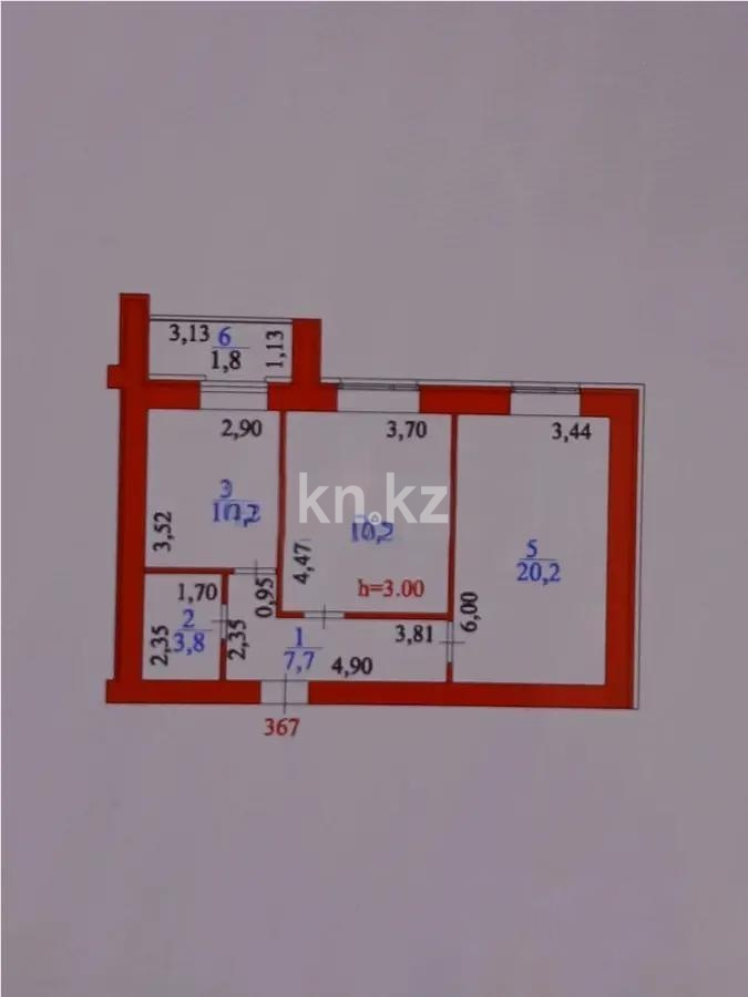 Продажа 2-комнатной квартиры, 60 м² в Астане