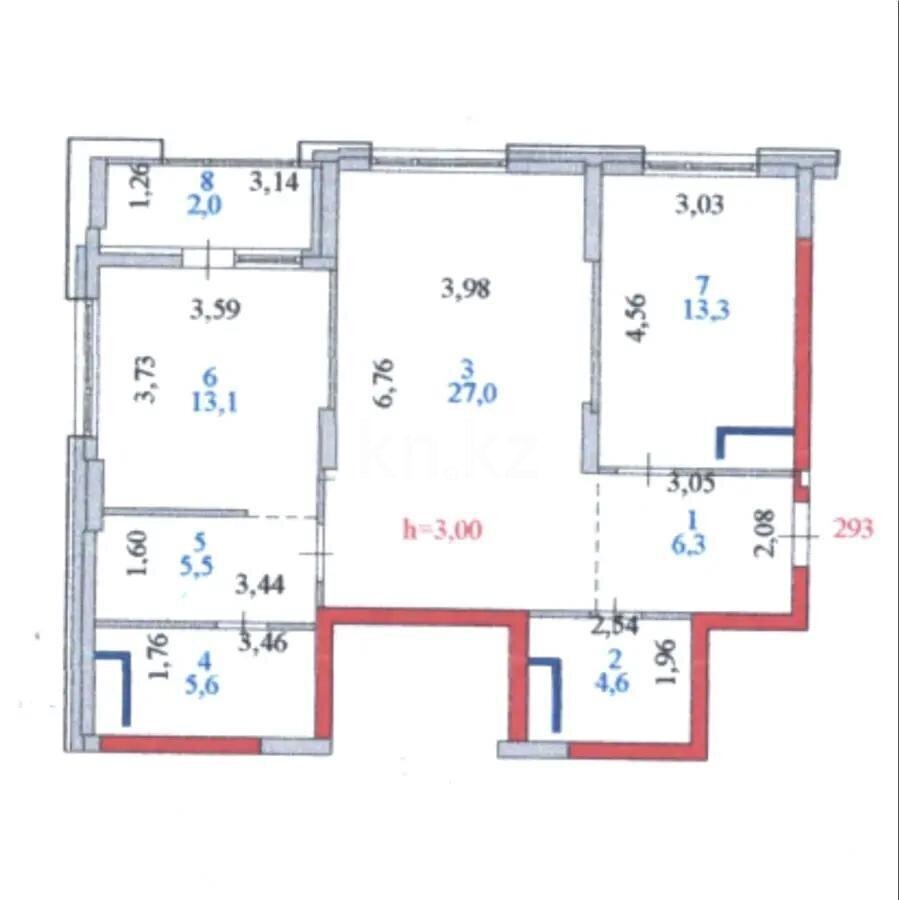 Продажа 2-комнатной квартиры, 77.4 м² в Астане
