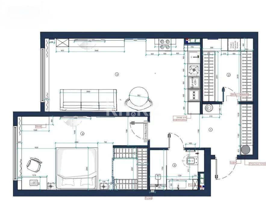 Продажа 2-комнатной квартиры, 70.9 м² в Алматы - фото 4