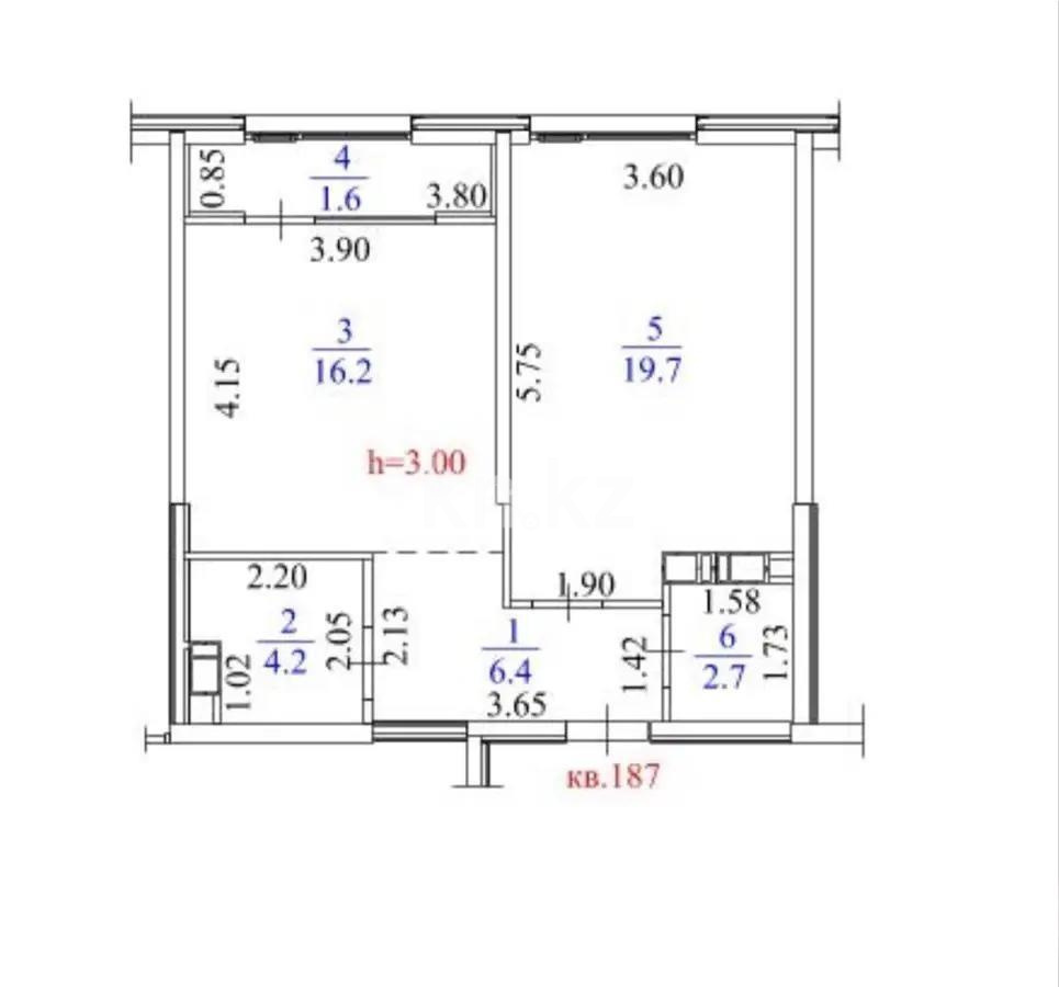Продажа 1-комнатной квартиры, 50 м² в Алматы