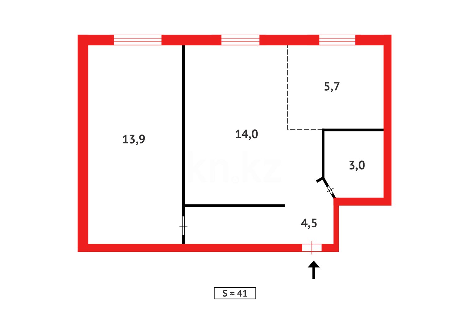 Продажа 2-комнатной квартиры, 41 м², пр. Строителей в Темиртау - фото 6
