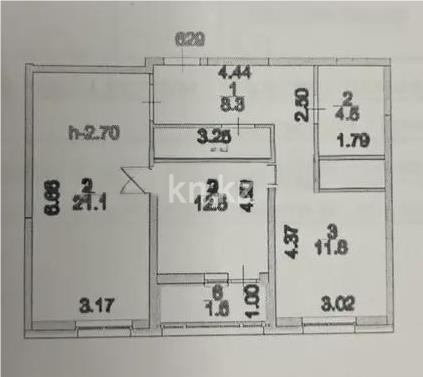 Продажа 2-комнатной квартиры, 60 м², ул. Бейбарыс Султан, дом  12 в Астане - фото 5