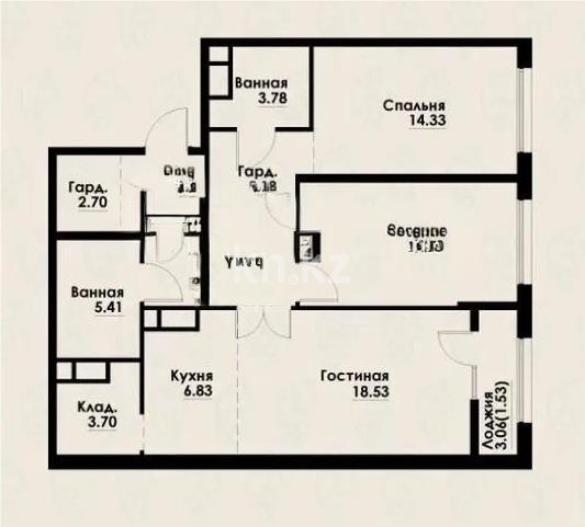 Продажа 3-комнатной квартиры, 86 м² в Алматы