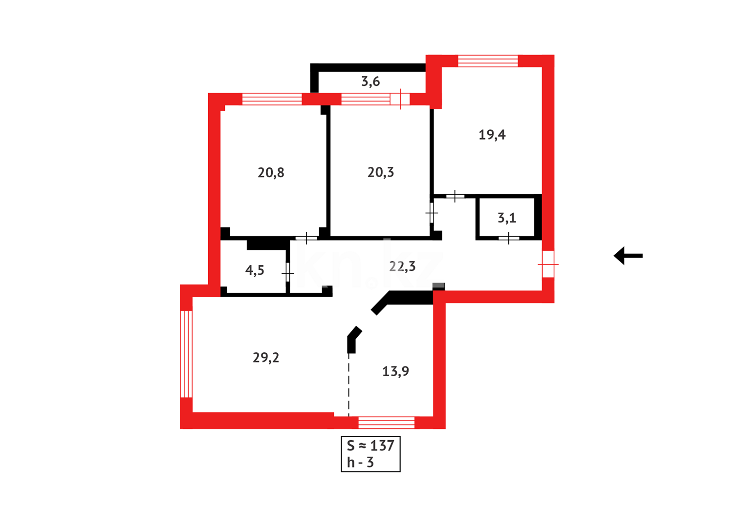 Продажа 4-комнатной квартиры, 137 м² в Астане - фото 14