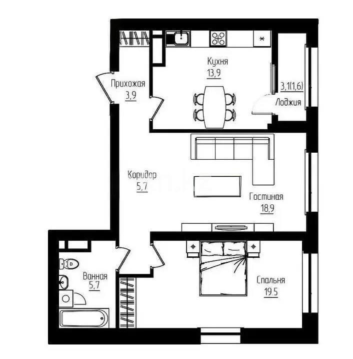 Продажа 3-комнатной квартиры, 69.2 м² в Алматы