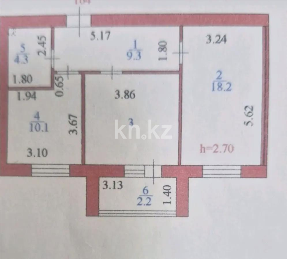 Продажа 2-комнатной квартиры, 60 м² в Астане