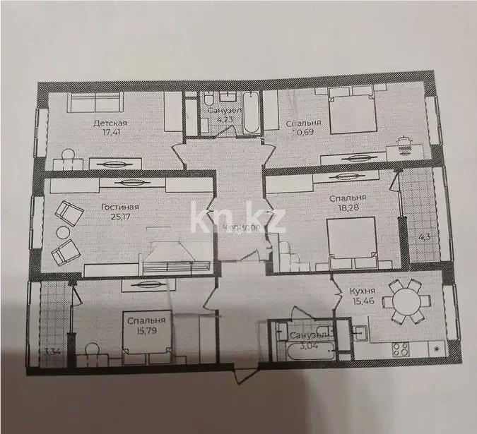 Продажа 5-комнатной квартиры, 143 м² в Астане - фото 3