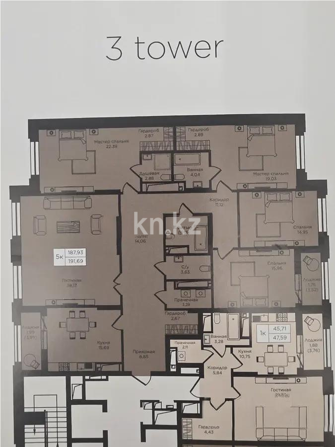 Продажа 6-комнатной квартиры, 240 м², пр. Кошкарбаева, дом  1 стр в Астане