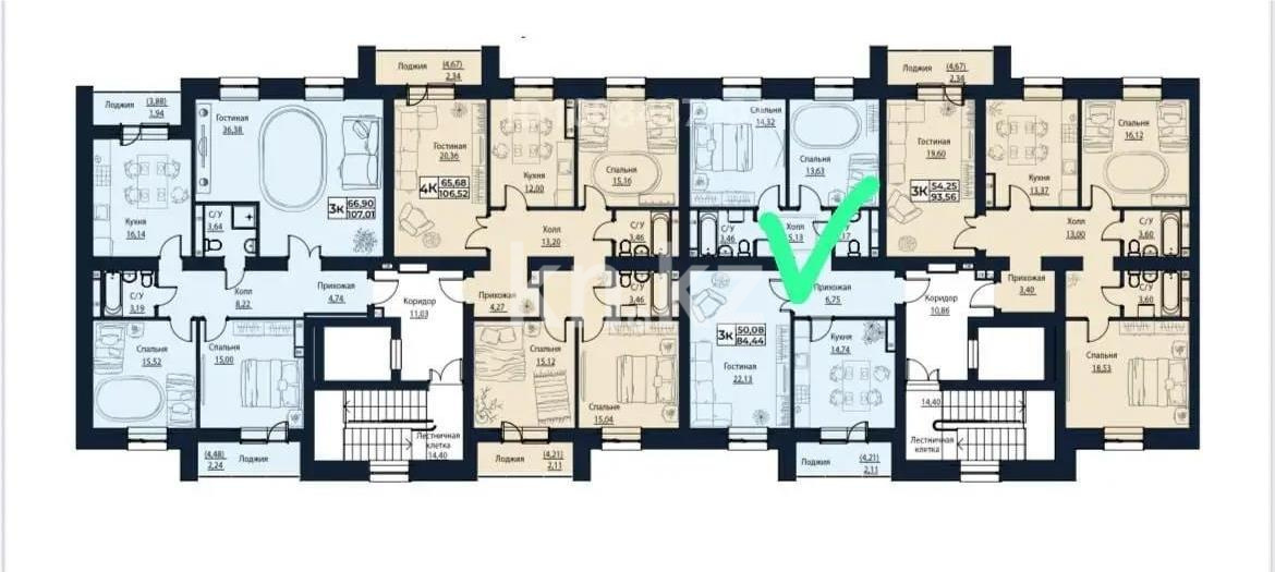 Продажа 3-комнатной квартиры, 85 м² в Астане