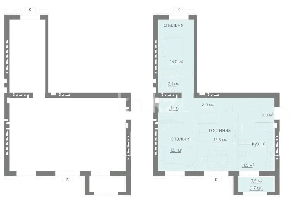 Продажа 3-комнатной квартиры, 77 м², 067 учетный квартал, дом  464/4 в Караганде