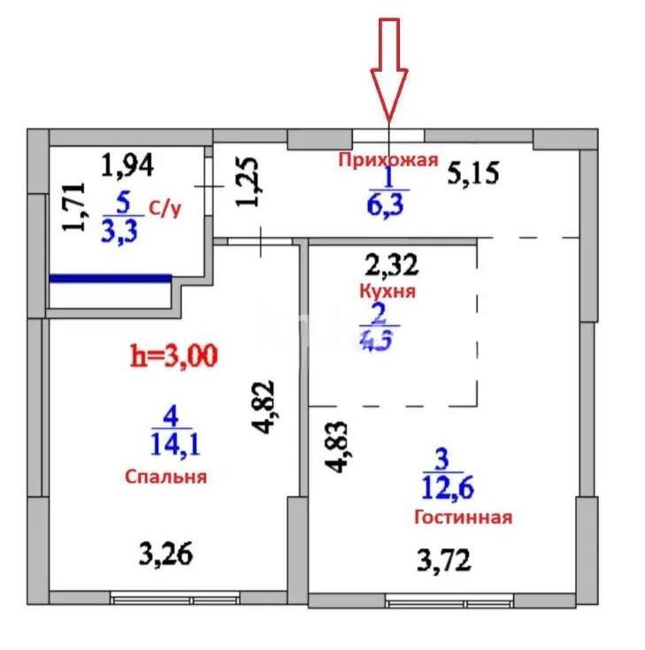Продажа 2-комнатной квартиры, 42 м², ул. Калдаякова, дом  23/2 в Астане - фото 5