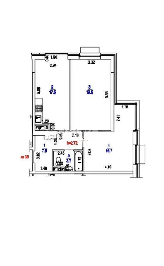 Продажа 2-комнатной квартиры, 64.9 м² в Алматы - фото 2